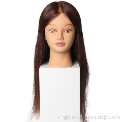 Hairdresser human hair long neck female head manikin mannequin training head realistic